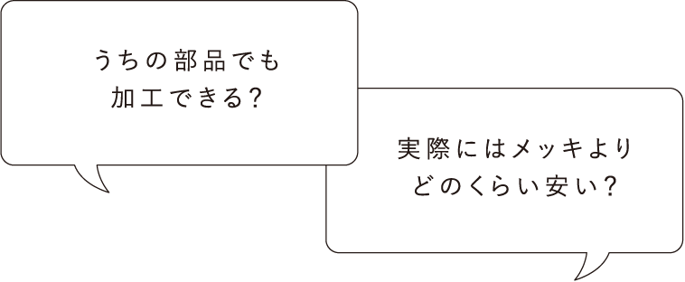 うちの部品でも加工できる？実際にはメッキよりどのくらい安い？